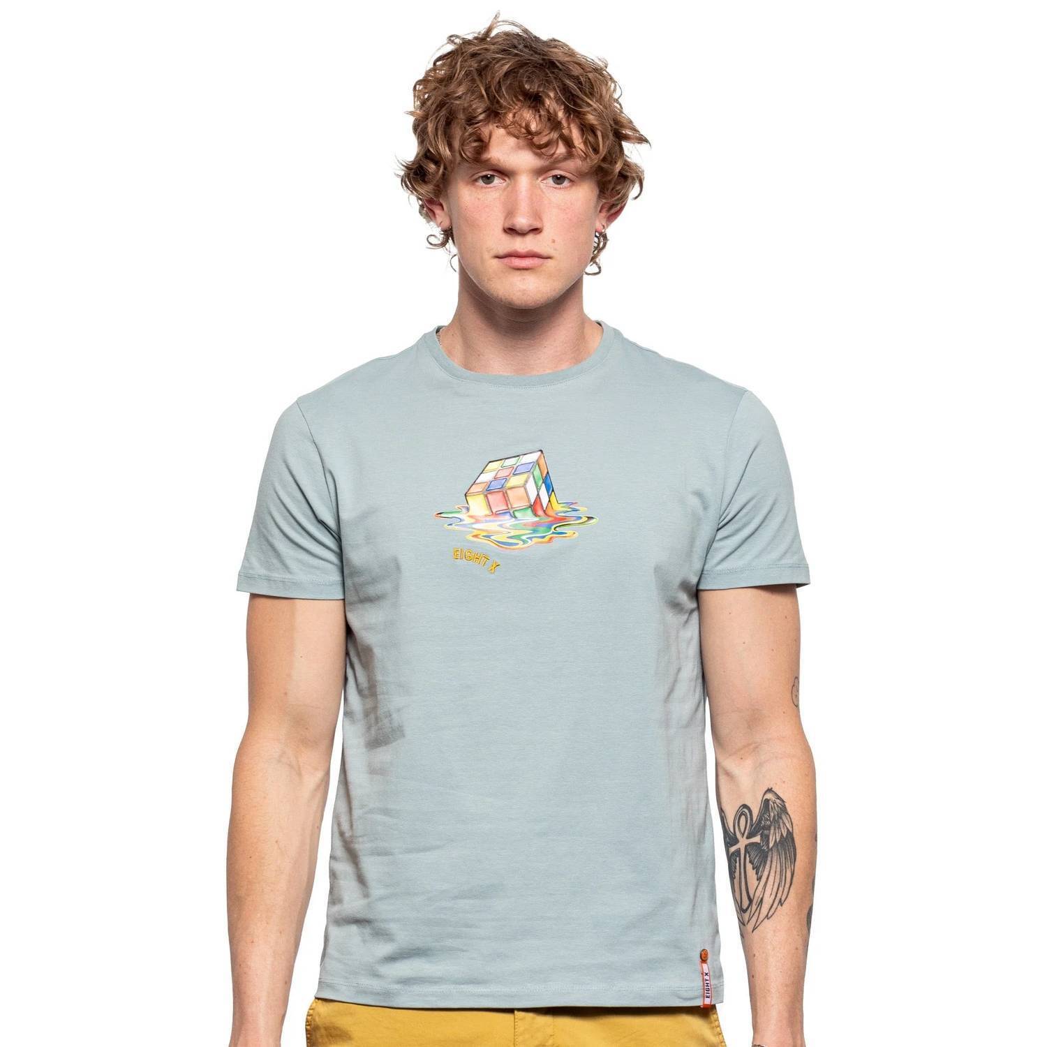 New Eight X Cubed Graphic T-Shirt In Sage Green